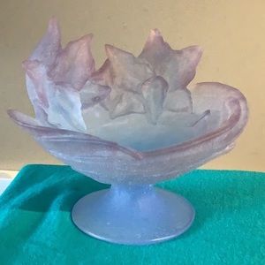 Daum Rare Orchidee French Crystal Bowl